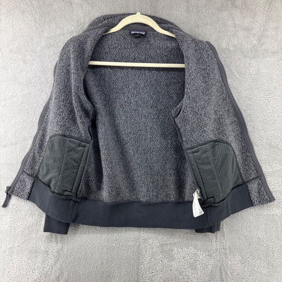 Patagonia Jacket Womens XS Gray Fleece Full Zip Pockets Rib Cuff Hem Woolyester - Picture 7 of 16